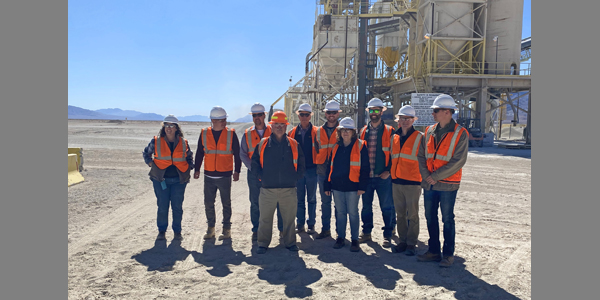 The Nevada Commission on Mineral Resources & Division of Minerals tours the Lhoist IMV Nevada operation south of Amargosa Valley, NV, 02/20/2022.