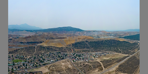 View of KGHM Robinson Mine and the town of Ruth in White Pine, Nevada. (uploaded 08/11/2021)