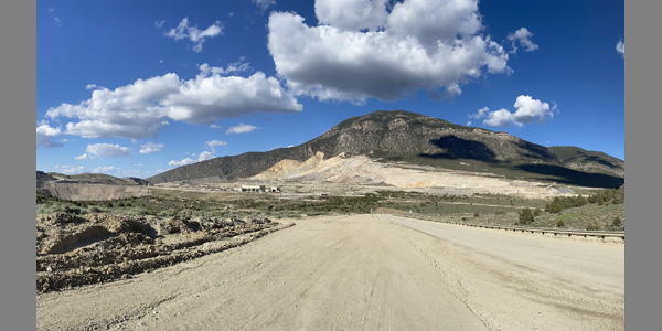 View of Crescent Valley, Nevada. Looking north at part of the Nevada Gold Mines’ Cortez Hills Complex. UL20230801