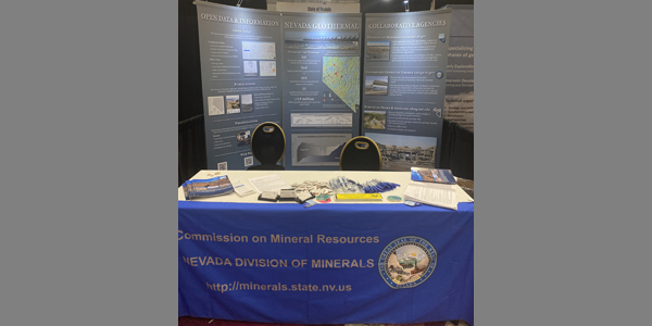 The Nevada Division of Minerals booth at the 2022 Geothermal Rising Conference in Reno, NV. 
